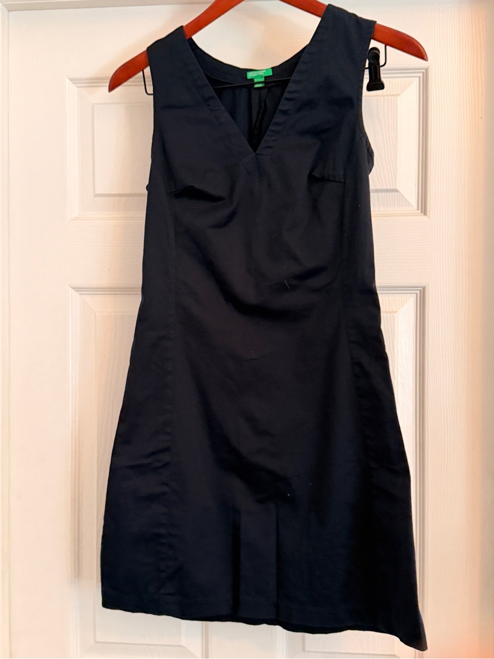 United Colors Of Benetton Sleeveless V-Neck Midi Dress - Navy Blue